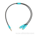 1Male-2Female 3.5mm TRS Stereo Mic/Audio Splitter Cable